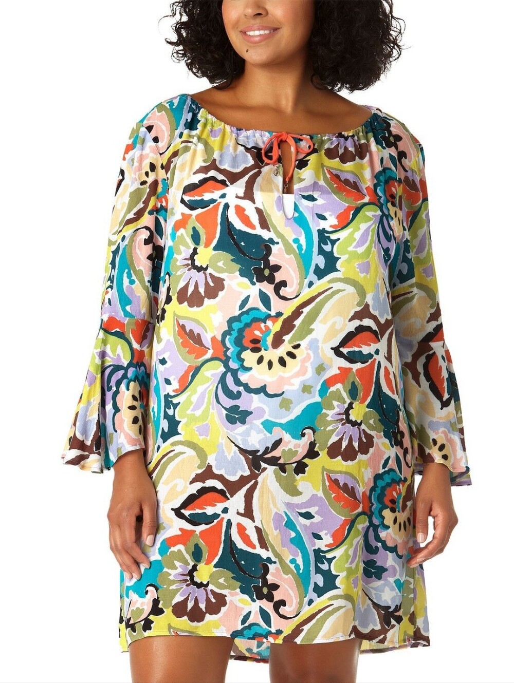 Anne Cole Multicolour Floral Print Cover-Up Dress – Size 14/16